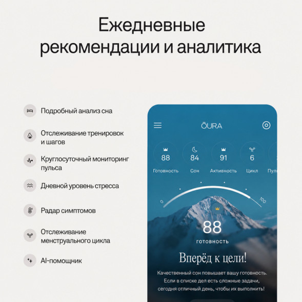 Умное кольцо Oura Ring 5 (размер 8), золотой/Gold в Екатеринбурге