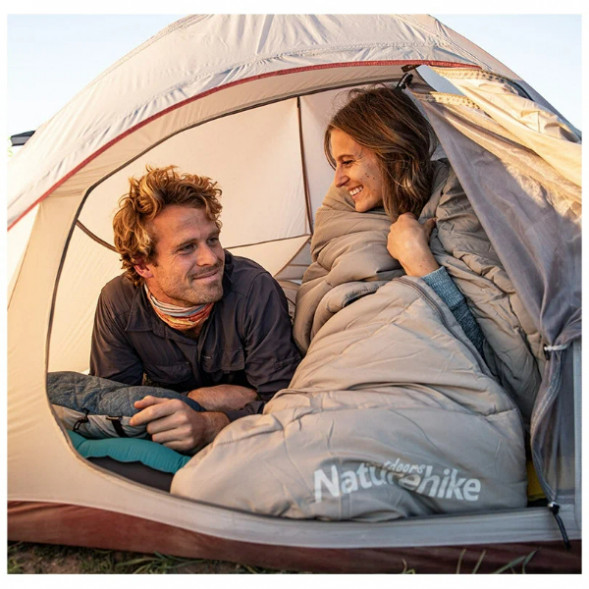 Спальный мешок Naturehike Envelope M180 (правый), серый в Екатеринбурге