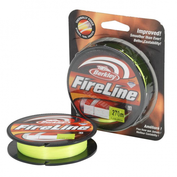 Леска Berkley FireLine 0,12mm 6,8kg 270m, Flame Green (зелёный неон) в Екатеринбурге