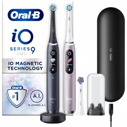 Набор из 2-х электрических зубных щеток Oral-B iO Series 9 Duo, Black Onyx и Rose Quartz