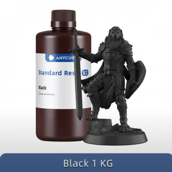 Смола для 3D печати ANYCUBIC Standart Resin V2 Black 1 Кг в Екатеринбурге