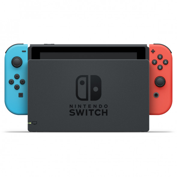 Игровая приставка Nintendo Switch OLED 64 ГБ, неоновый синий/неоновый красный в Екатеринбурге