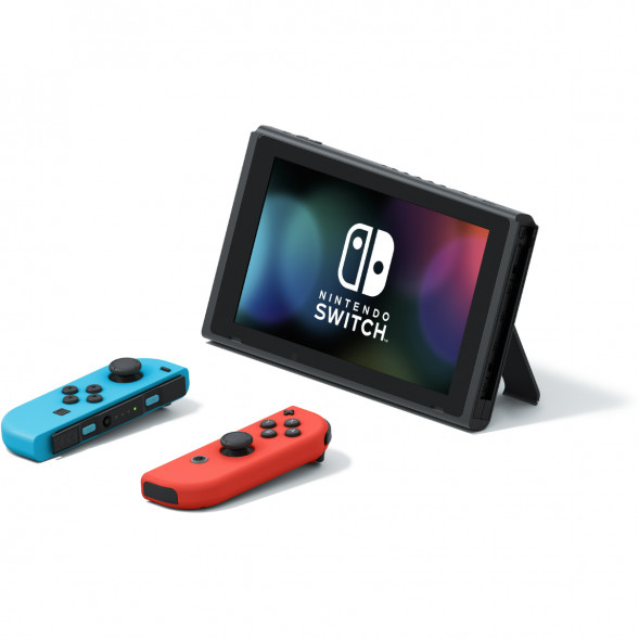 Игровая приставка Nintendo Switch OLED 64 ГБ, неоновый синий/неоновый красный в Екатеринбурге