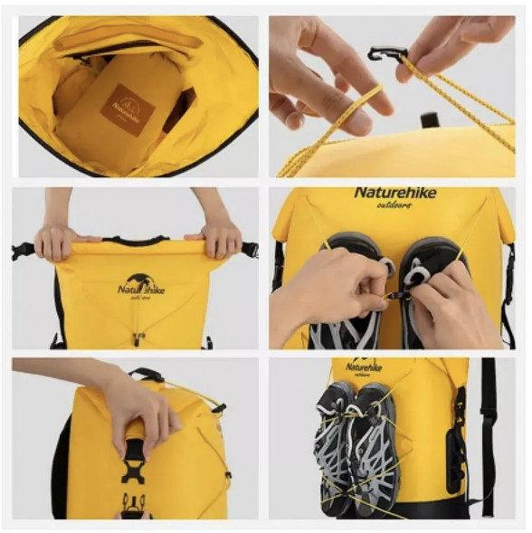 Герморюкзак Naturehike NH21FSB04 30 л, желтый в Екатеринбурге