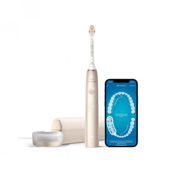 Звуковая зубная щетка Philips Sonicare 9900 Prestige HX9992, золотистое шампанское в Екатеринбурге
