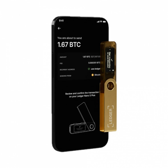 Криптокошелек Ledger Nano S Plus 1 шт., золотой в Екатеринбурге