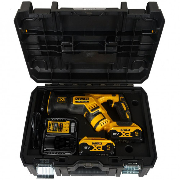 Аккумуляторная сабельная пила DEWALT DCS367P2 с 2 АКБ 5 Ач и ЗУ, в кейсе TSTAK в Екатеринбурге