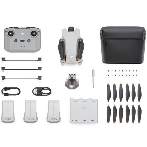 Квадрокоптер DJI Mini 3 Fly More Combo (DJI RC-N1) с пультом без дисплея, белый в Екатеринбурге