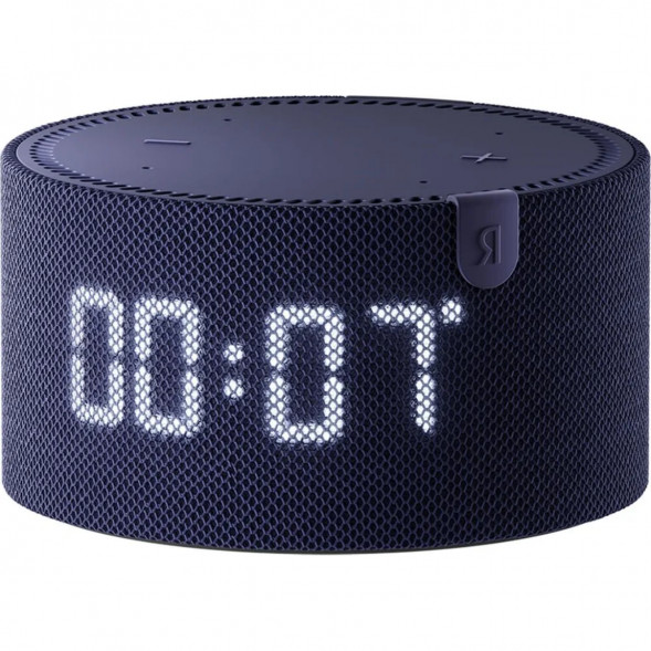 Умная колонка Яндекс Новая Станция Мини (с часами) - умная колонка с Алисой, синий сапфир в Екатеринбурге