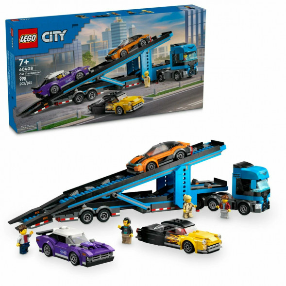 Конструктор LEGO City 60408 Грузовик-автовоз со спортивными автомобилями в Екатеринбурге