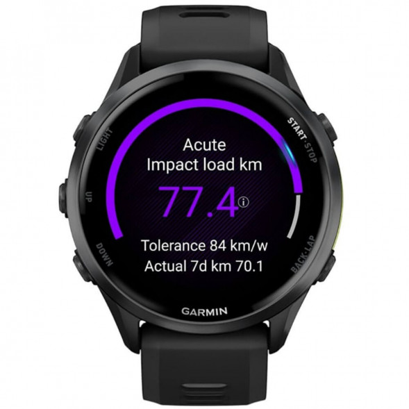 Умные часы Garmin Forerunner 970 Carbon Gray DLC Titanium ремешок Black/Translucent Whitestone 010-02969-10 в Екатеринбурге