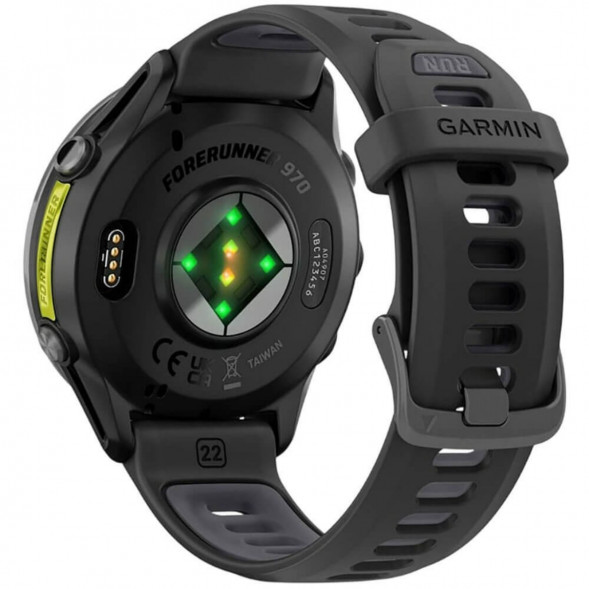 Умные часы Garmin Forerunner 970 Carbon Gray DLC Titanium ремешок Black/Translucent Whitestone 010-02969-10 в Екатеринбурге