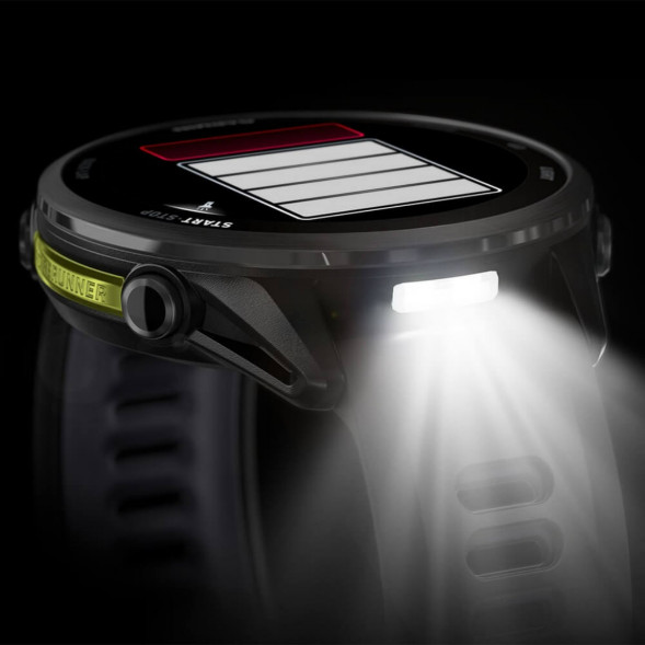 Умные часы Garmin Forerunner 970 Carbon Gray DLC Titanium ремешок Black/Translucent Whitestone 010-02969-10 в Екатеринбурге