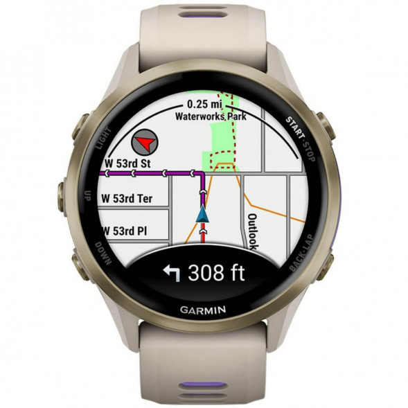 Умные часы Garmin Forerunner 970 Soft Gold Titanium/French Gray Translucent Indigo Band 010-02969-12 в Екатеринбурге