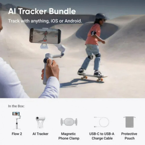 Стабилизатор Insta360 Flow 2 AI Tracker Bundle, Stone Gray в Екатеринбурге