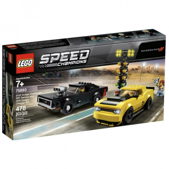 Конструктор LEGO Speed Champions 75893 2018 Dodge Challenger SRT Demon и 1970 Dodge Charger R/T в Екатеринбурге