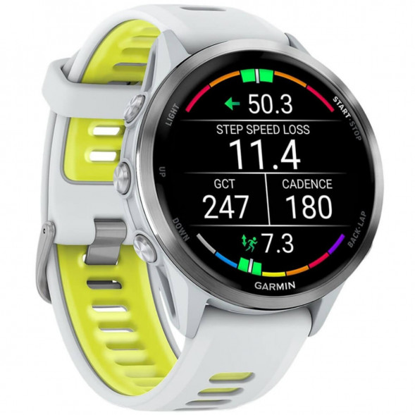 Умные часы Garmin Forerunner 970 Titanium Whitestone/Translucent Amp Yellow Band 010-02969-11 в Екатеринбурге