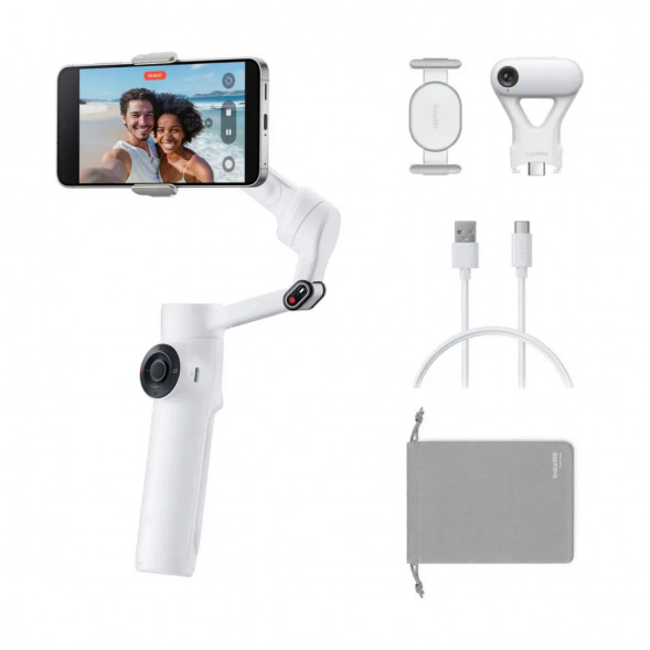Стабилизатор Insta360 Flow 2 AI Tracker Bundle, Summit White в Екатеринбурге