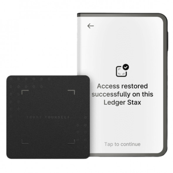 Аппаратный холодный криптокошелек Ledger Stax c чехлом Magnet Shell Black + Recovery Key в Екатеринбурге