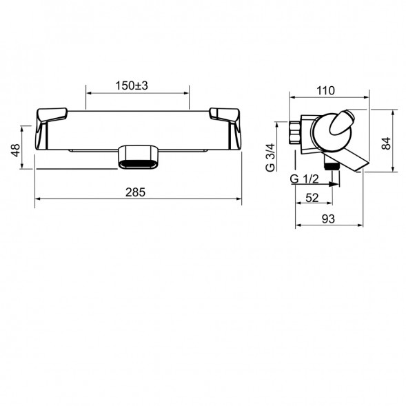 Термостатический смеситель для душа Oras Oras Optima ECO (7140), хром в Екатеринбурге