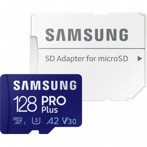 Карта памяти micro SDXC 128Gb Samsung PRO Plus U3 A2 V30 180/130MB/s (MB-MD128G-K) в Екатеринбурге