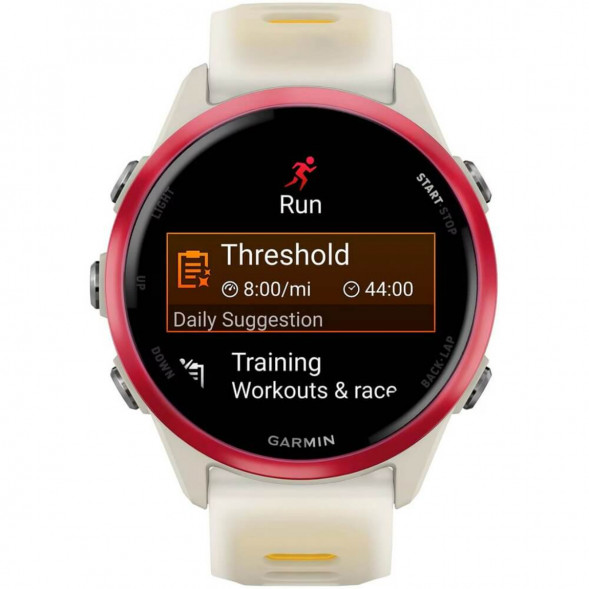 Умные часы Garmin Forerunner 570 42 мм Raspberry Aluminium/Translucent Bone/Mango 010-02970-02 в Екатеринбурге