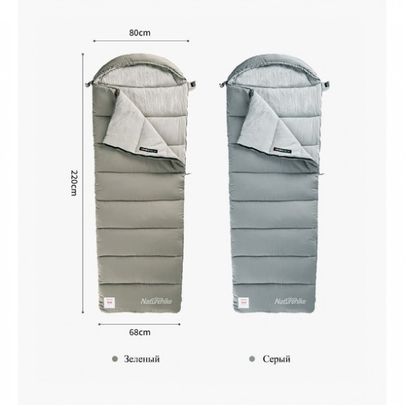 Спальный мешок Naturehike M300 (Левый), серый в Екатеринбурге