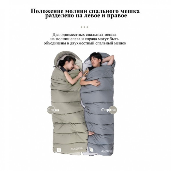 Спальный мешок Naturehike M300 (Левый), серый в Екатеринбурге