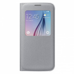 Чехол для Samsung Galaxy S6 S-View Cover (EF-CG920BSE), Silver