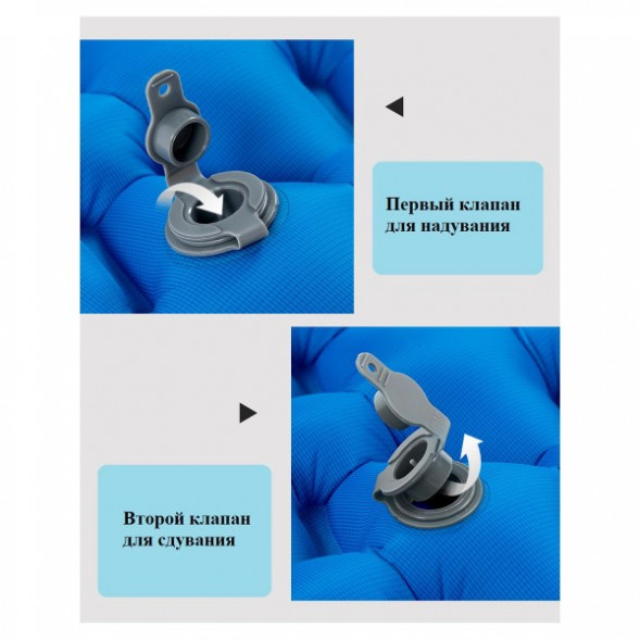 Надувной коврик туристический Naturehike FC-12, синий в Екатеринбурге