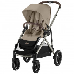 Детская коляска Cybex Gazelle S TPE Almond Beige с корзиной и дождевиком