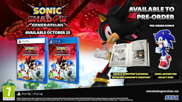 Игра Sonic x Shadow Generations Day One Edition [PS4, русские субтитры] в Екатеринбурге