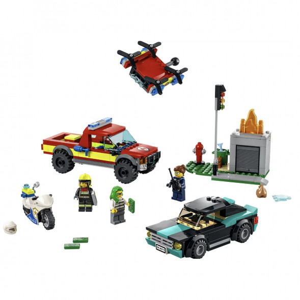Конструктор LEGO City Fire 60319 Пожарная бригада и полицейская погоня в Екатеринбурге