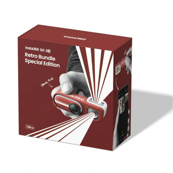 Экшн-камера Insta360 Go 3S Retro Bundle Special Edition 128ГБ, Red в Екатеринбурге