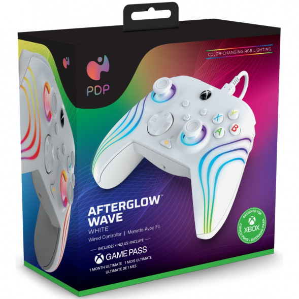 Геймпад проводной PDP для Xbox Afterglow Wave, White в Екатеринбурге