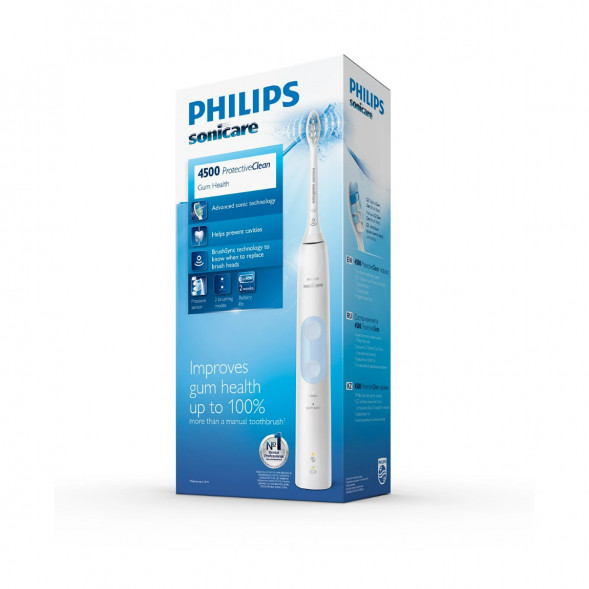 Электрическая звуковая зубная щетка Philips Sonicare ProtectiveClean 4500, White в Екатеринбурге