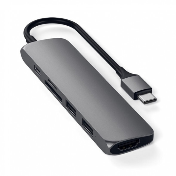 USB-C адаптер Satechi Type-C Slim Multiport Adapter V2 (ST-SCMA2M) в Екатеринбурге