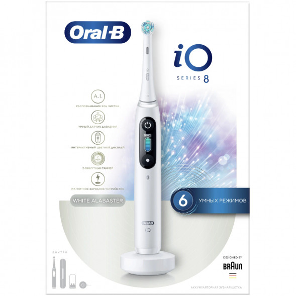 Зубная щетка электрическая Oral-B iO Series 8, белый в Екатеринбурге