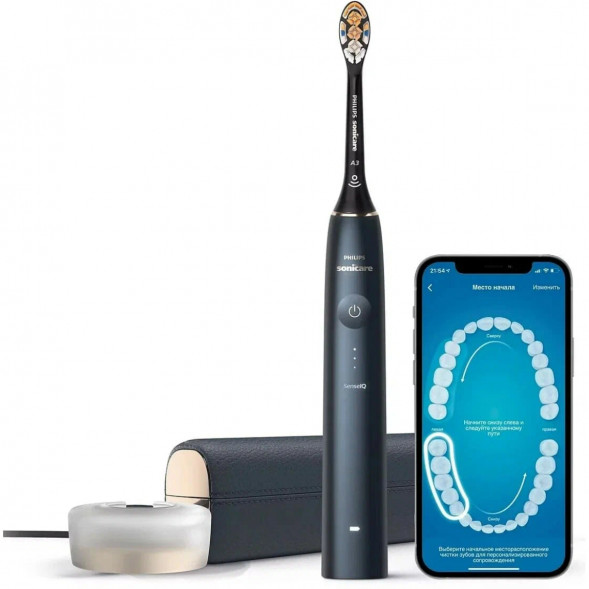 Электрическая звуковая зубная щетка Philips Sonicare 9900 Prestige HX9992/12, Dark Blue в Екатеринбурге