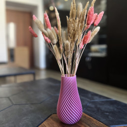 Ваза для сухоцветов HatRom Spiral, розовый