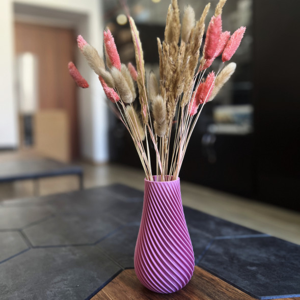 Ваза для сухоцветов HatRom Spiral, розовый в Екатеринбурге