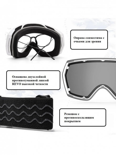 Горнолыжные очки для сноуборда Copozz (голубой, белый) в Екатеринбурге