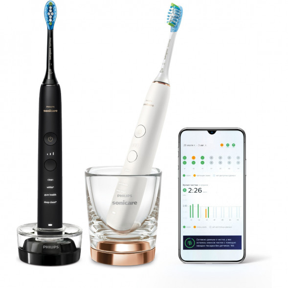 Набор из 2 электрических зубных щеток Philips Sonicare HX9914/57 9000 DiamondClean в Екатеринбурге