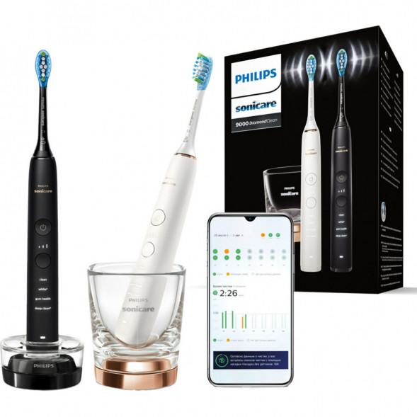 Набор из 2 электрических зубных щеток Philips Sonicare HX9914/57 9000 DiamondClean в Екатеринбурге