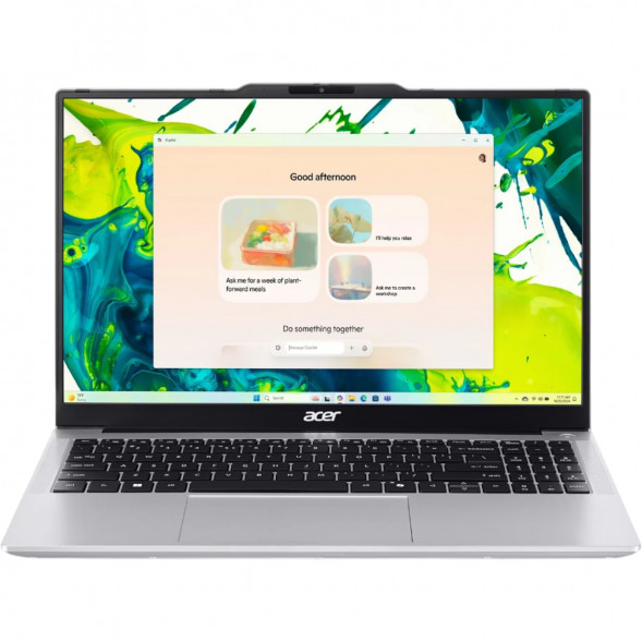 Ноутбук Aser Aspire Lite 15 AL15-53P-56PA (15.6&amp;quot;, IPS, Intel Core 5 120U, 10 ядер, 16 ГБ DDR4, 512 ГБ SSD, Intel Graphics, без ОС), серебристый в Екатеринбурге
