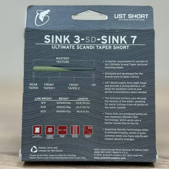 Рыболовная леска Scientific Anglers UST Short St-11/12-S3/S7 Sink 3-CD-Sink 7 132312 в Екатеринбурге