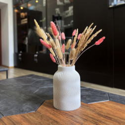 Ваза для сухоцветов HatRom Wave, белый