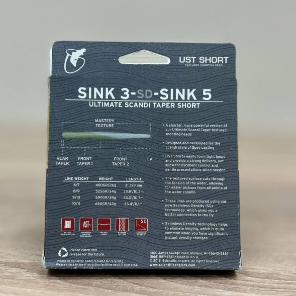 Рыболовная леска Scientific Anglers UST Short St-9/10-S3/S5 Sink 3-CD-Sink 5 125420 в Екатеринбурге